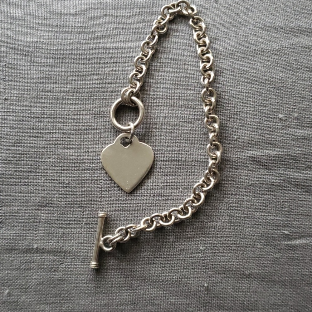 Sterling Sliver Toggle Heart bracelet